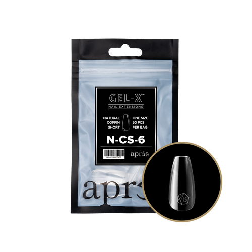 APRES Gel-X Natural Coffin Short 2.0 Refill Bag Size 6