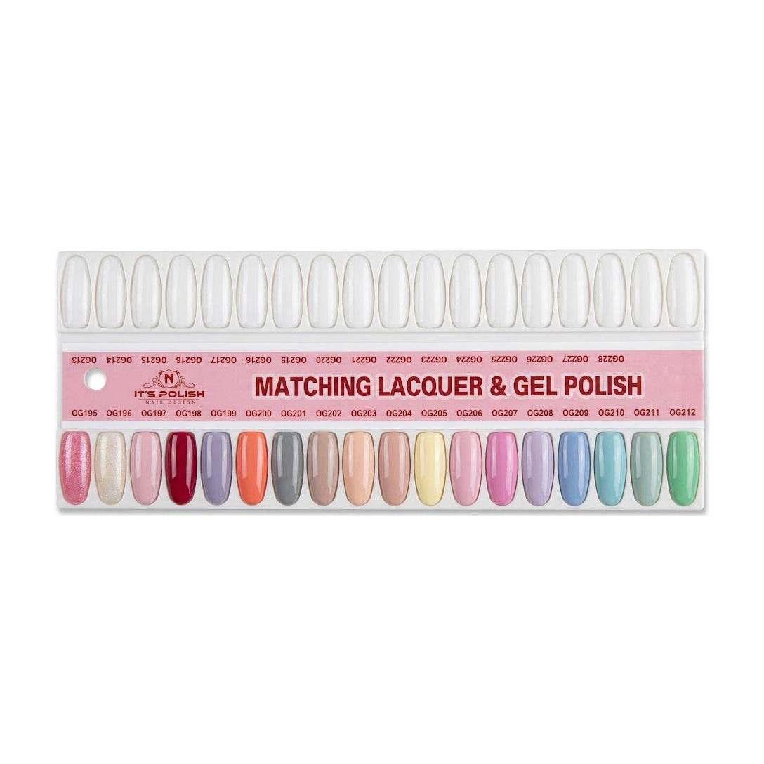 Notpolish sample chart og195 - og212 - nail art accessory