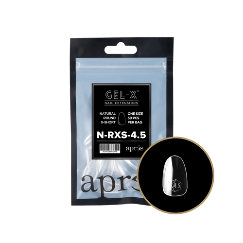 APRES Gel-X Natural Round Extra Short 2.0 Refill Bag Size 4.5