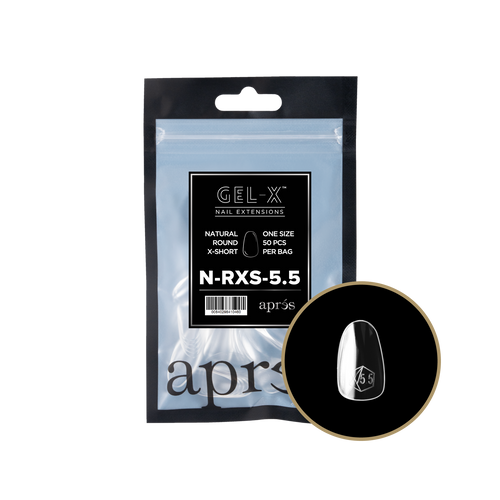 APRES Gel-X Natural Round Extra Short 2.0 Refill Bag Size 5.5