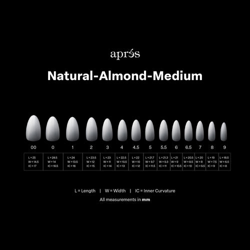 APRES Gel-X Ombre Natural Almond Medium 14 sizes