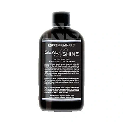 PREMIUM Seal-N-Shine UV Gel Top Coat for Acrylic 8 oz - Top