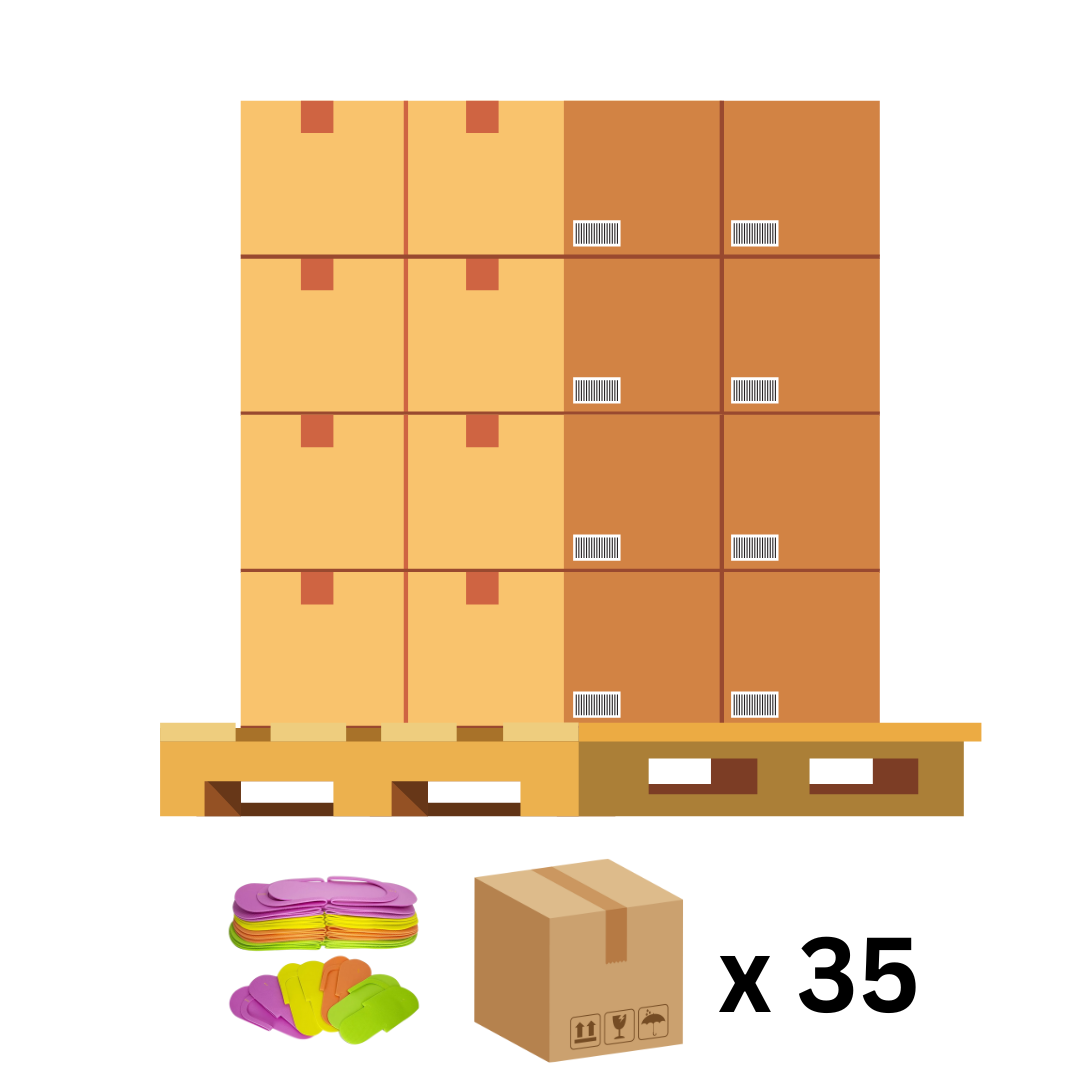 DND Pedicure Slippers (Sewing) 360pairs/Case - 35 Cases per PALLET (W2)