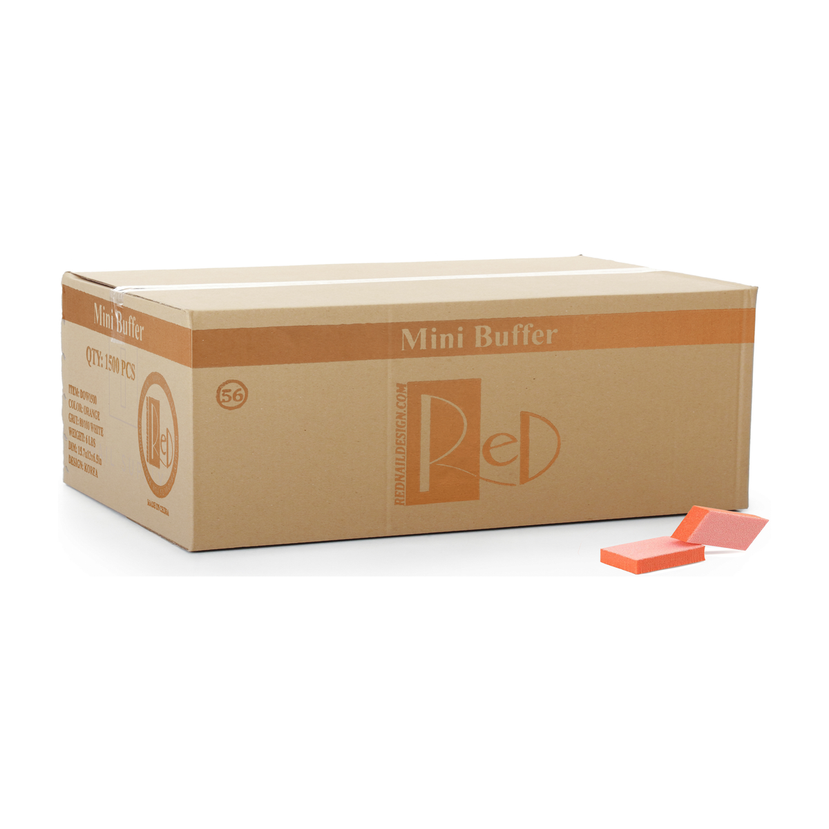 Red buffer mini orange white 80/100 1500pcs/case - buffer