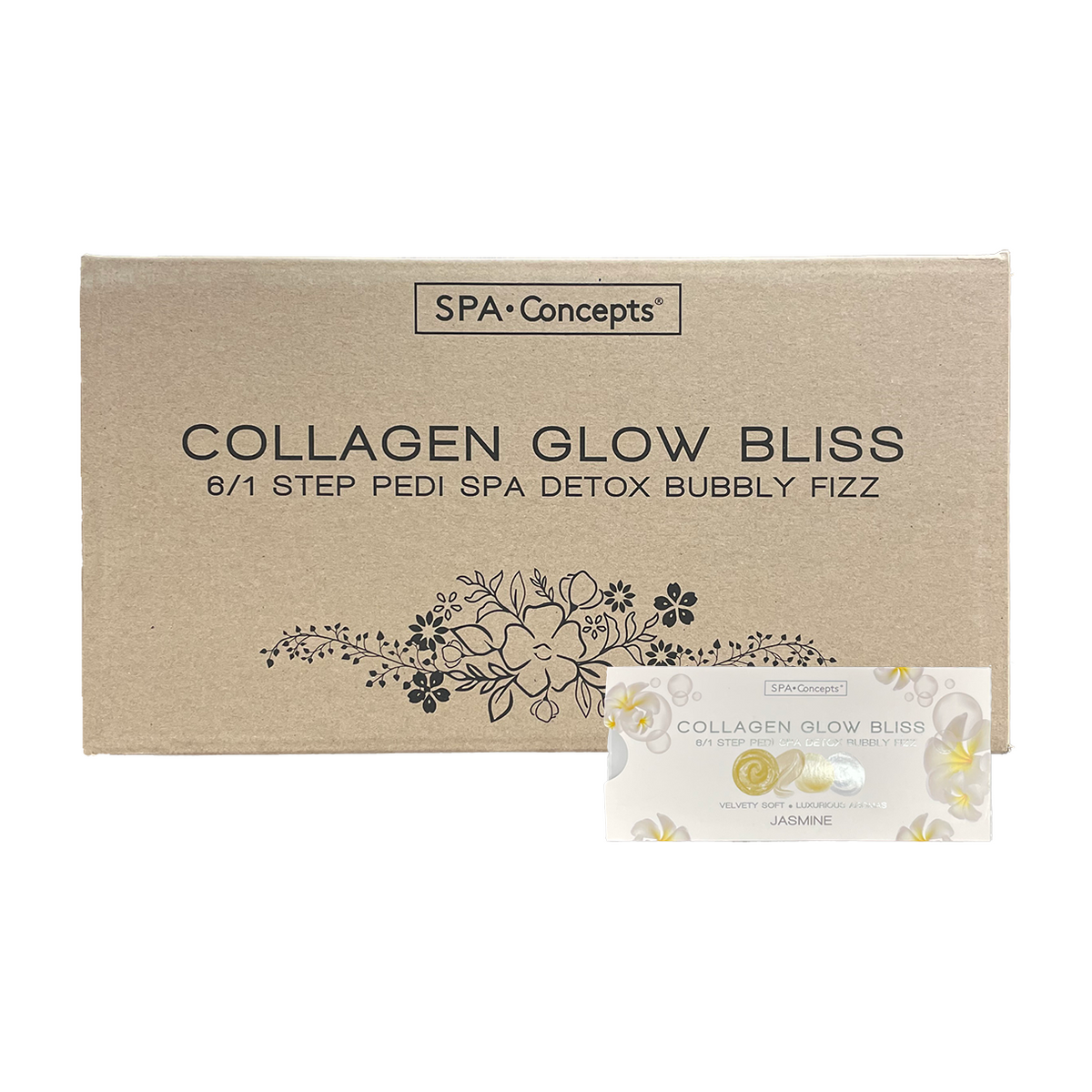 Spa concept collagen bubbly fizz 6 in 1 - jasmine 48/box
