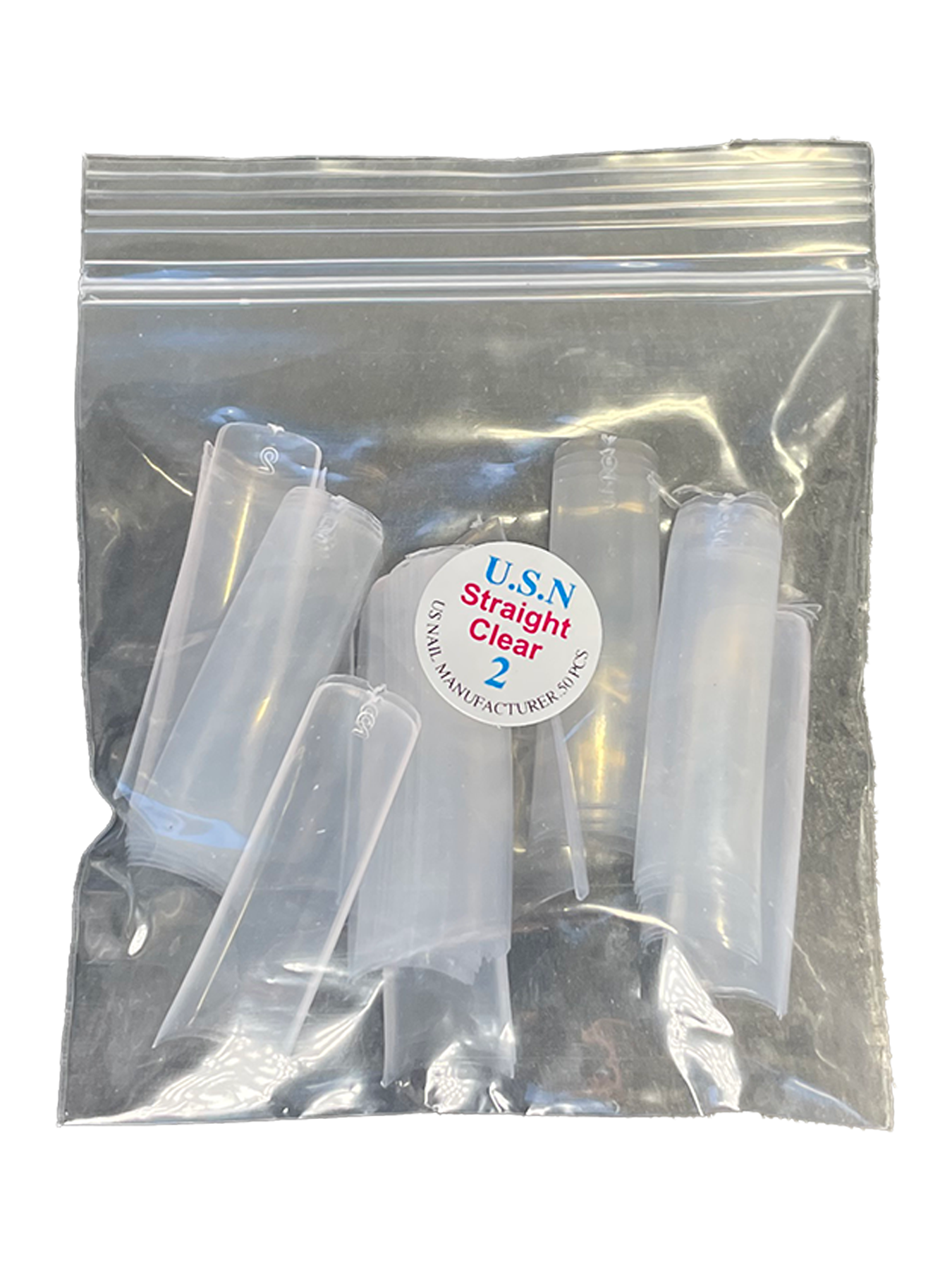 #02 USN Tips Straight - Clear 10/pack