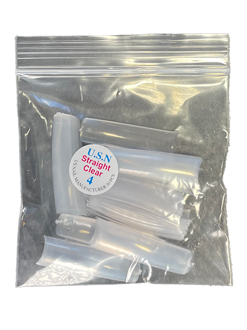 #04 USN Tips Straight - Clear 10/pack