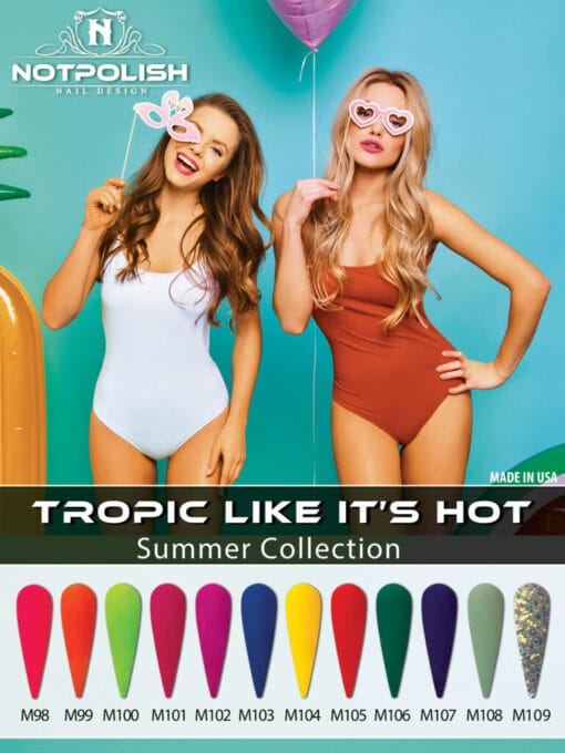 Summer2020-Poster NOTPOLISH 2 in 1 Powder - M100 Hot Lime Bling - 2 oz