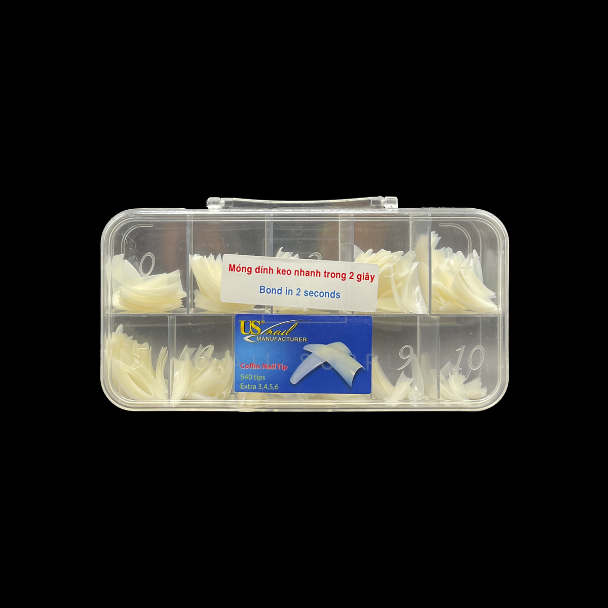 Usn tips coffin - natural box - nail tipss