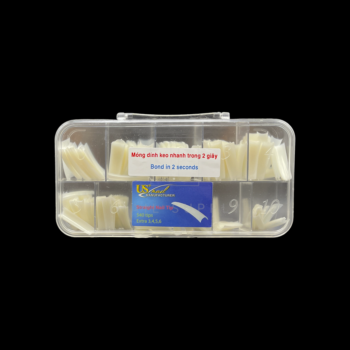 Usn tips straight - natural box - nail tipss