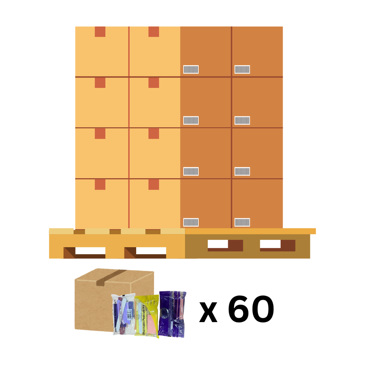 Vdara disposable pedicure kit 4in1 200/box - 60/case per