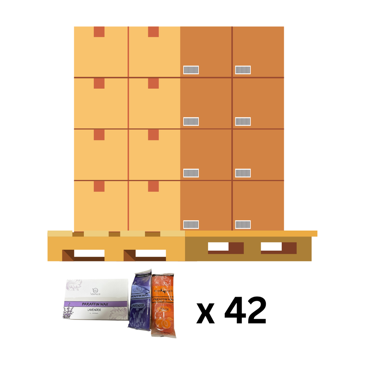 Vdara paraffin wax 36lbs/case - 42/case per pallet (w2)