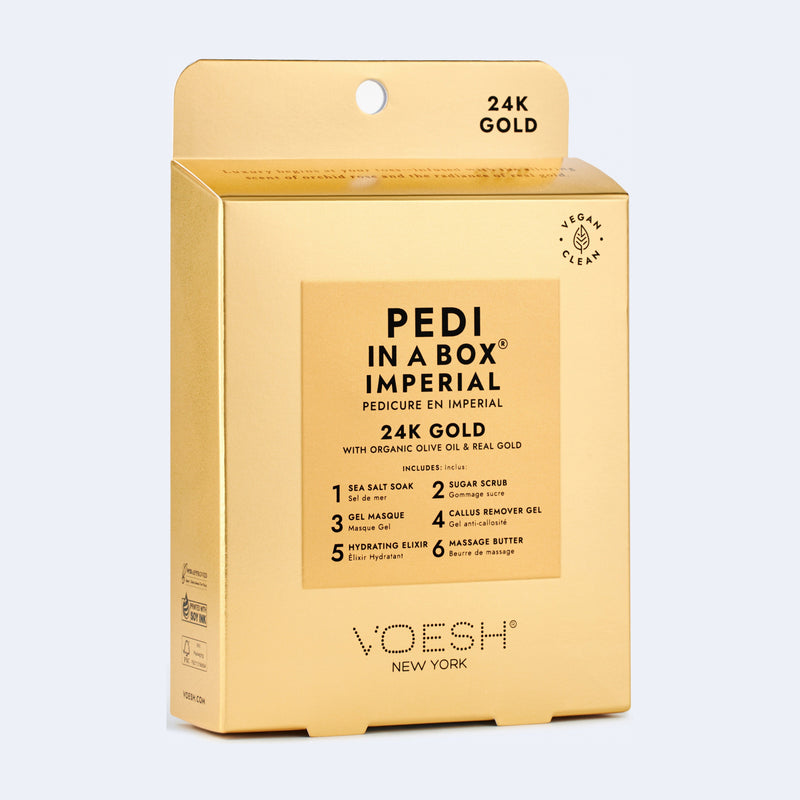 Voesh pedi in a box 6 step - imperial 24k gold single - spa