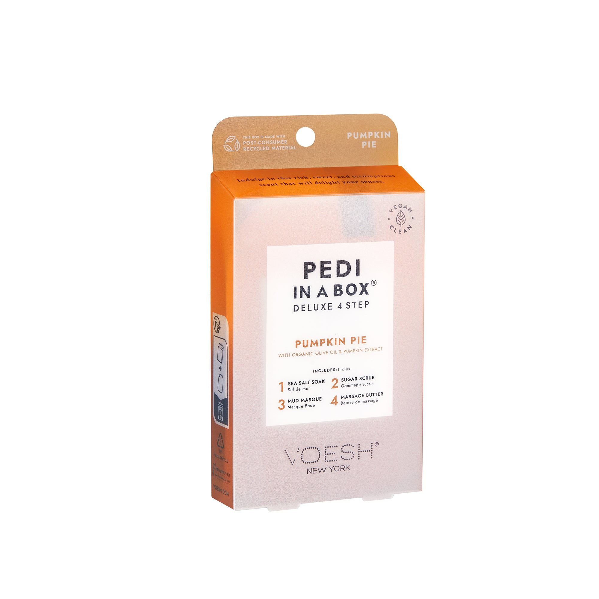 VOESH Pedi In A Box 4 Step - Pumpkin Pie 50/Box *LIMITED*