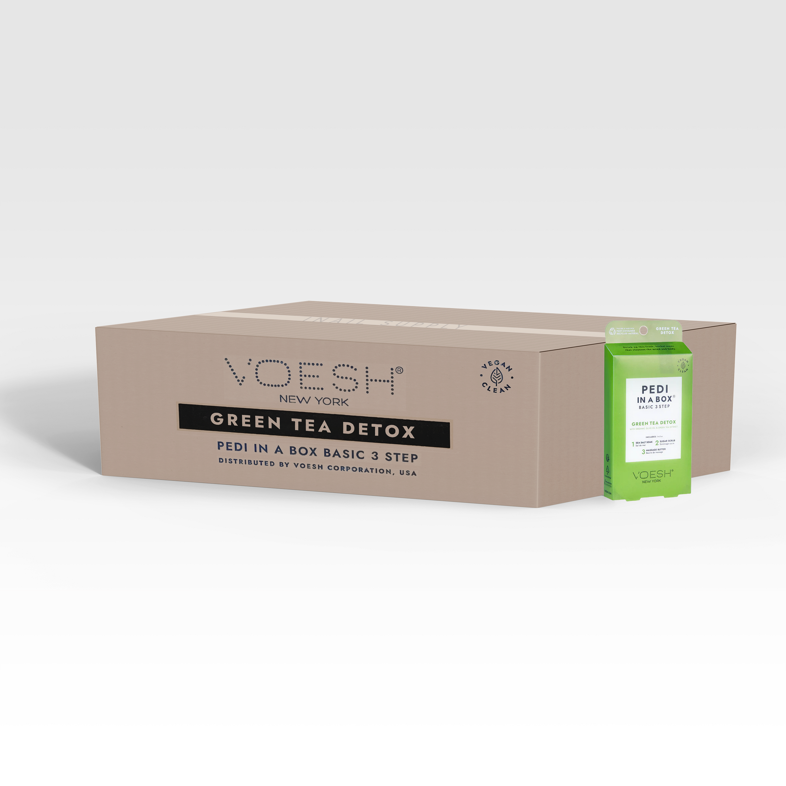 VOESH Pedi In A Box 3 Step - Green Tea 100/Box