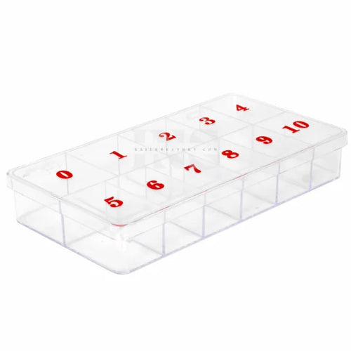 Acrylic Clear Tip Box - Red Number (3052)