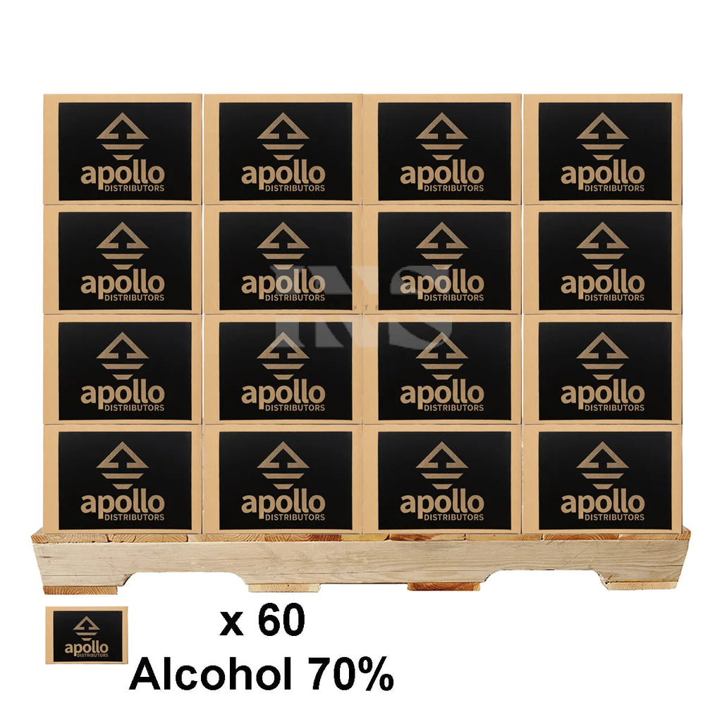 APOLLO Alcohol 70% 4/Box - 60/Box per PALLET (W2) - Nail