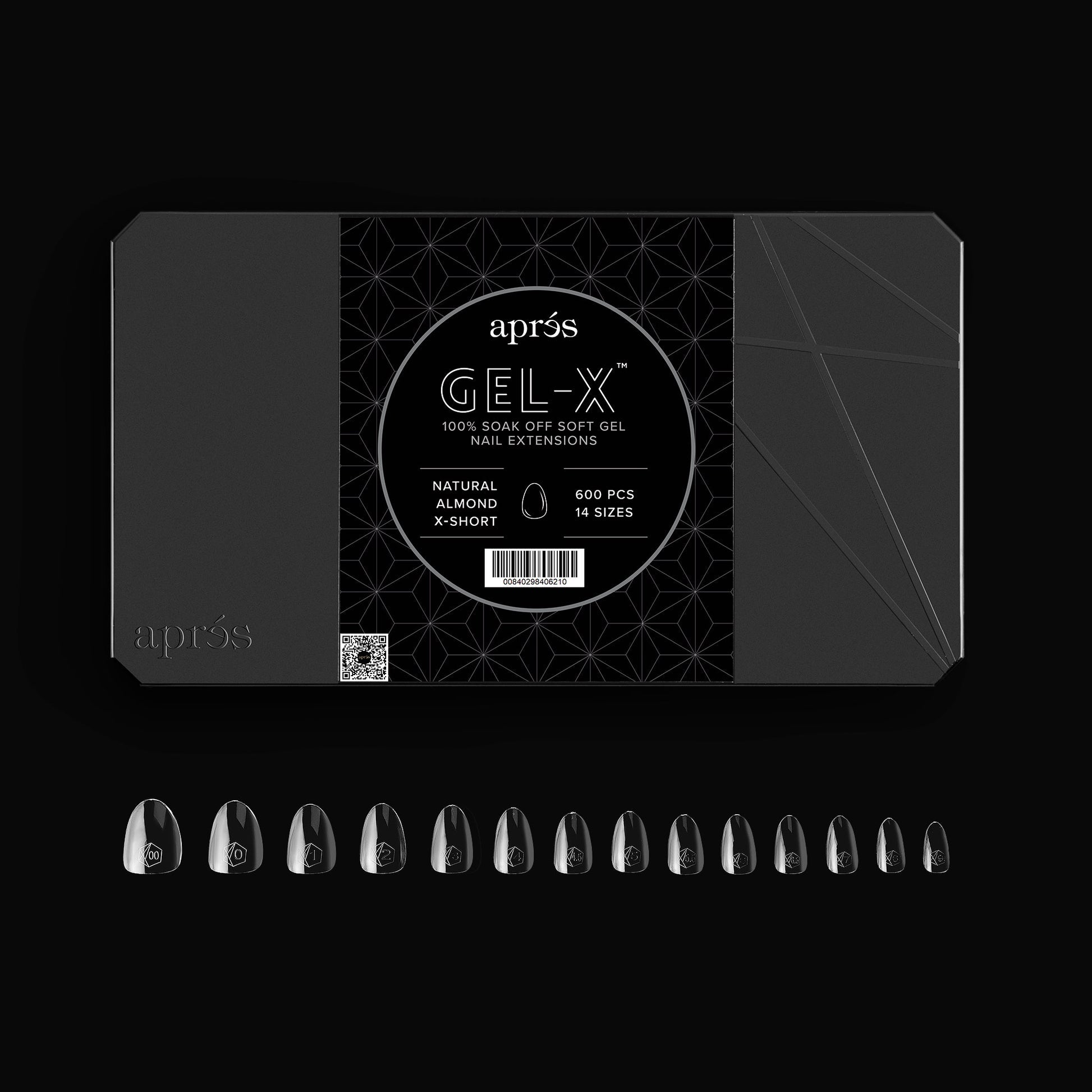 Apres gel-x natural almond extra short 2.0 box of tips 14