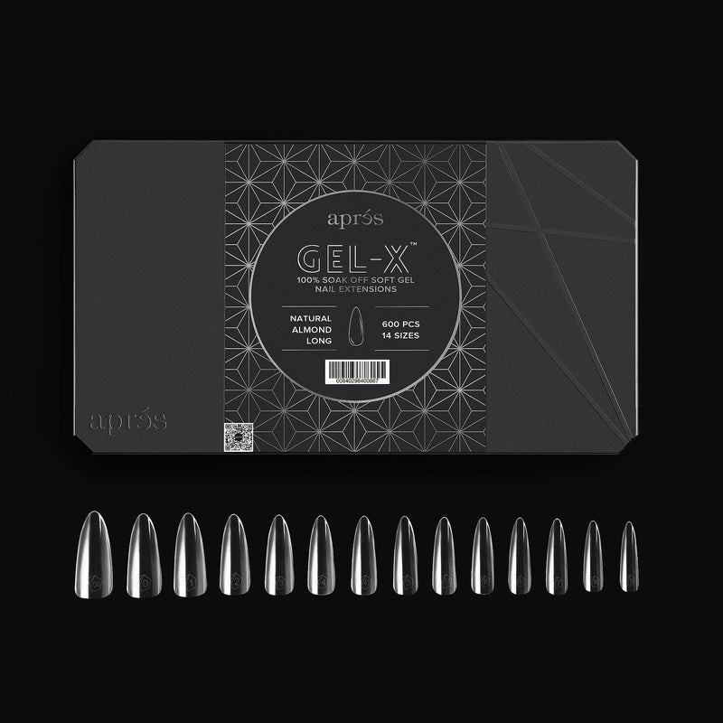 Apres gel-x natural almond long 2.0 box of tips 14 sizes