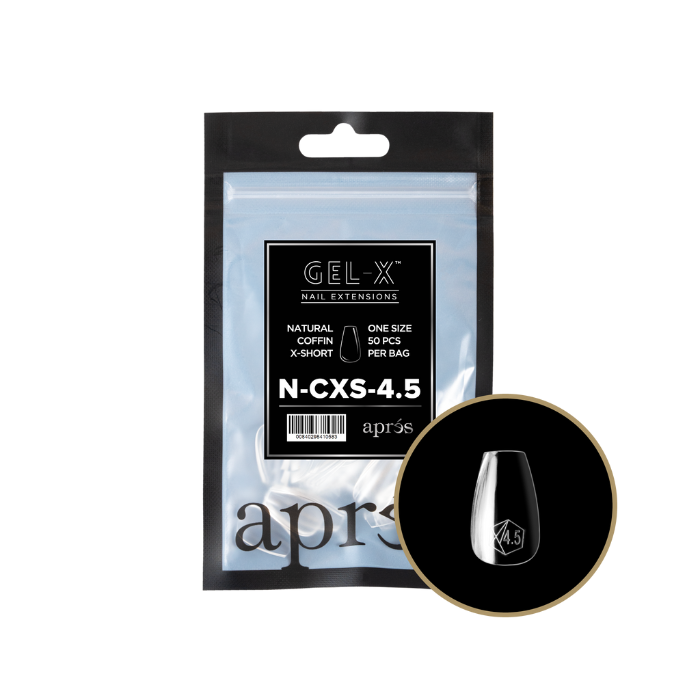 Apres gel-x natural coffin 2.0 refill bag - extra short