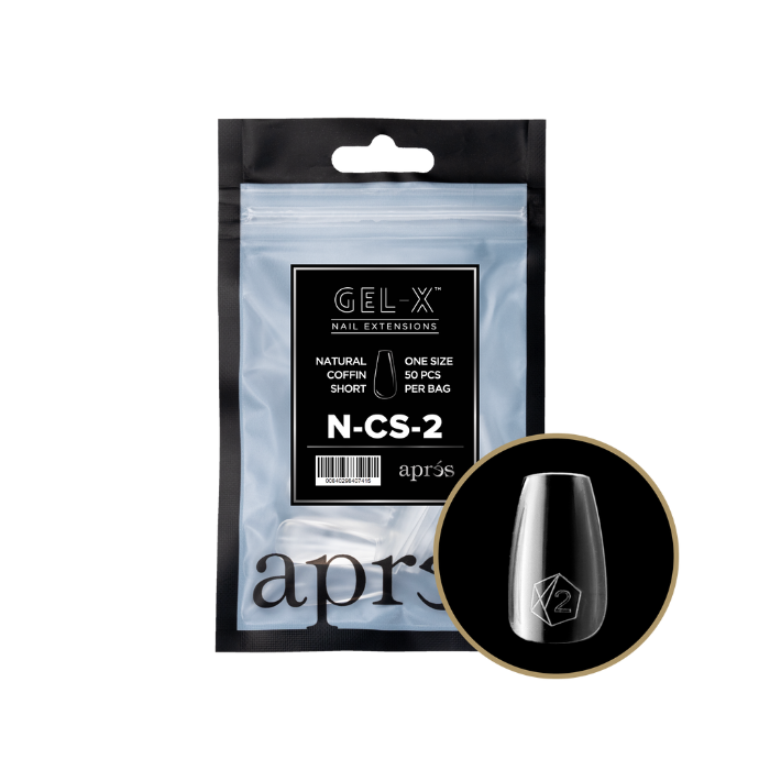 Apres gel-x natural coffin 2.0 refill bag - short / 2