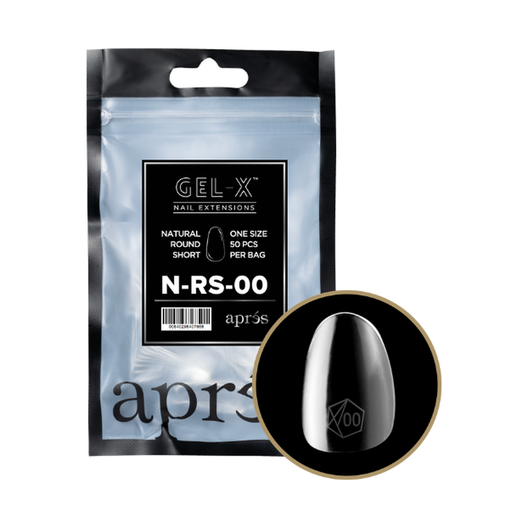 Apres gel-x natural round 2.0 refill bag - short / 00