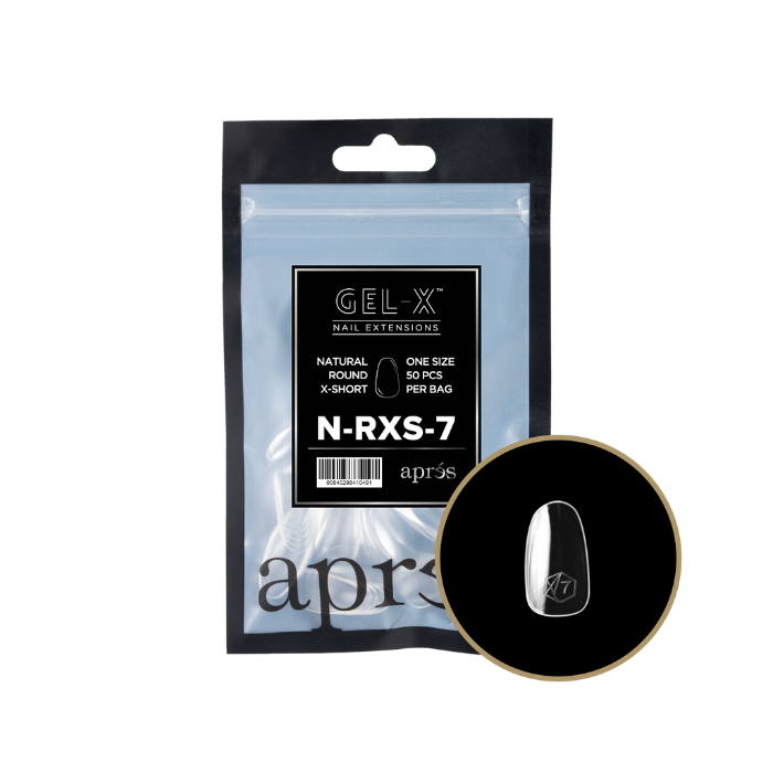 Apres gel-x natural round 2.0 refill bag - extra short / 7
