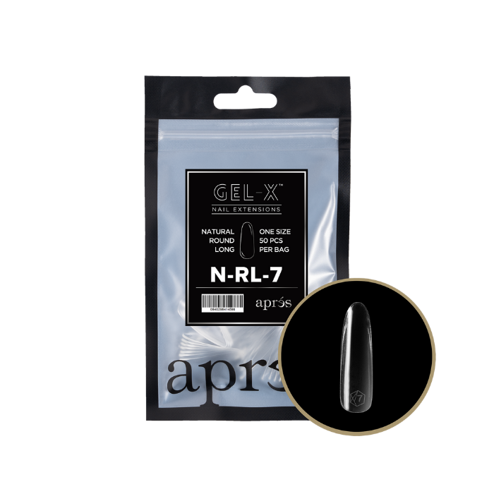 Apres gel-x natural round 2.0 refill bag - long / 7 - nail