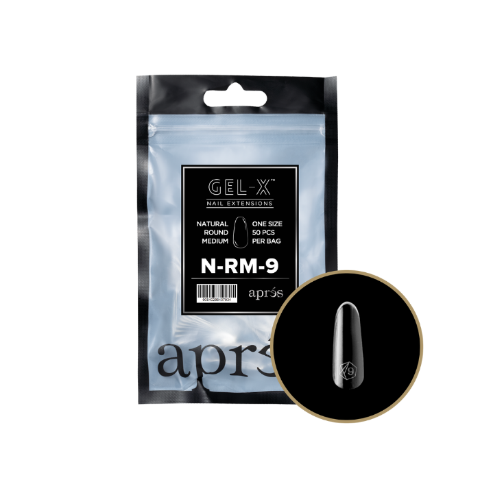 Apres gel-x natural round 2.0 refill bag - medium / 9