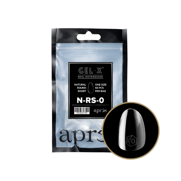 Apres gel-x natural round 2.0 refill bag - short / nail tips