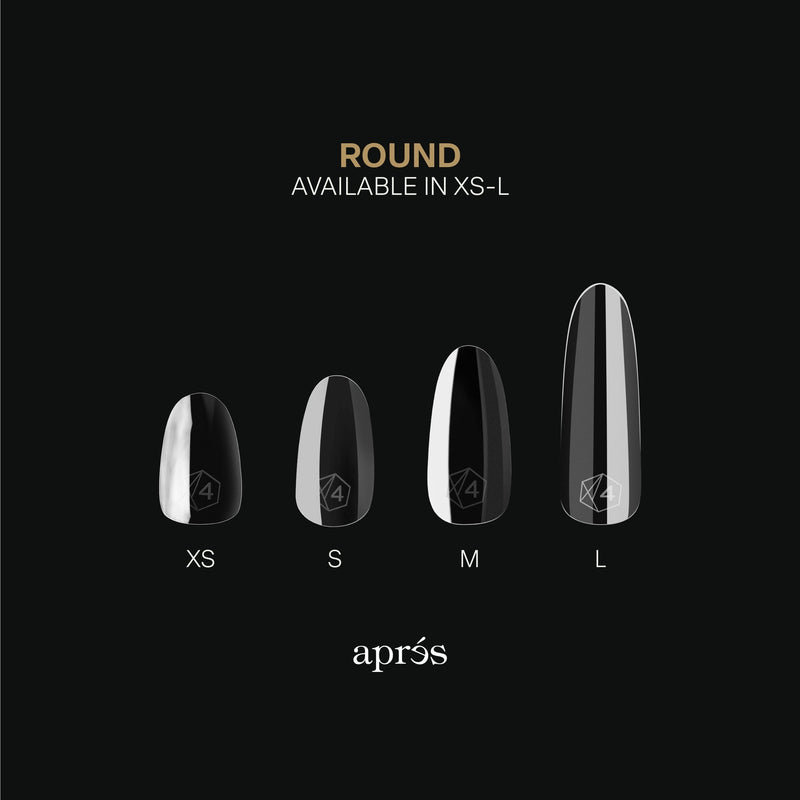 Apres gel-x natural round medium 2.0 box of tips 14 sizes