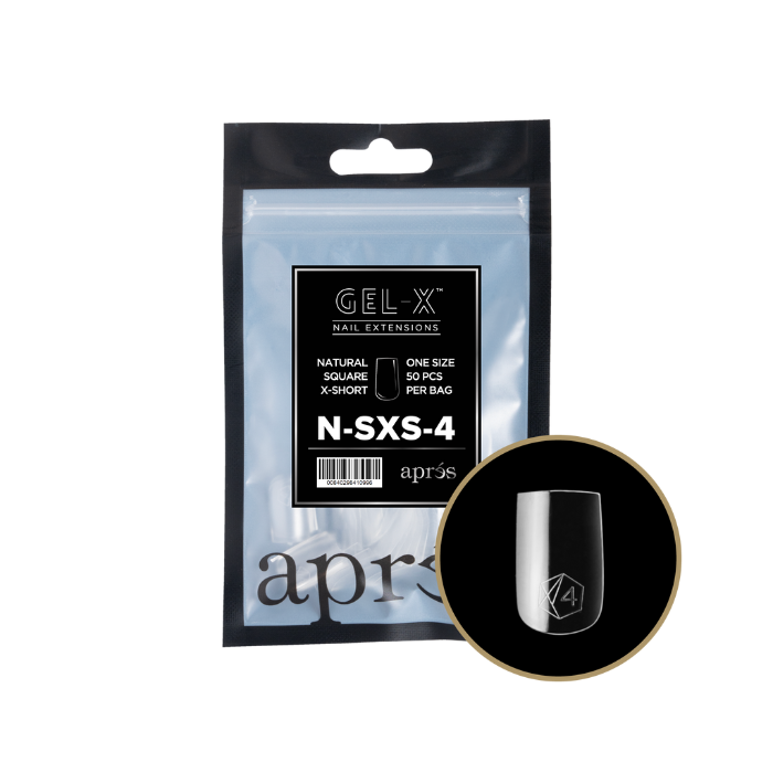 Apres gel-x natural square 2.0 refill bag - extra short / 4