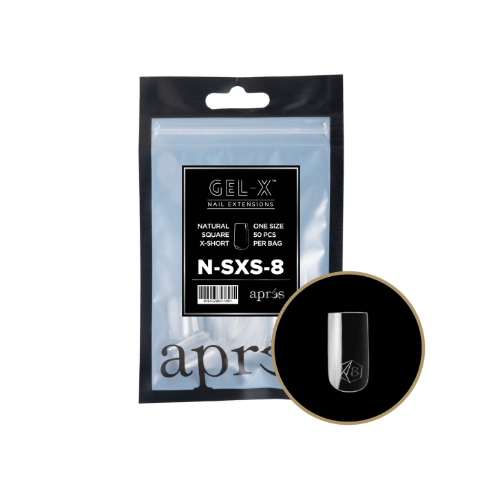 Apres gel-x natural square 2.0 refill bag - extra short / 8