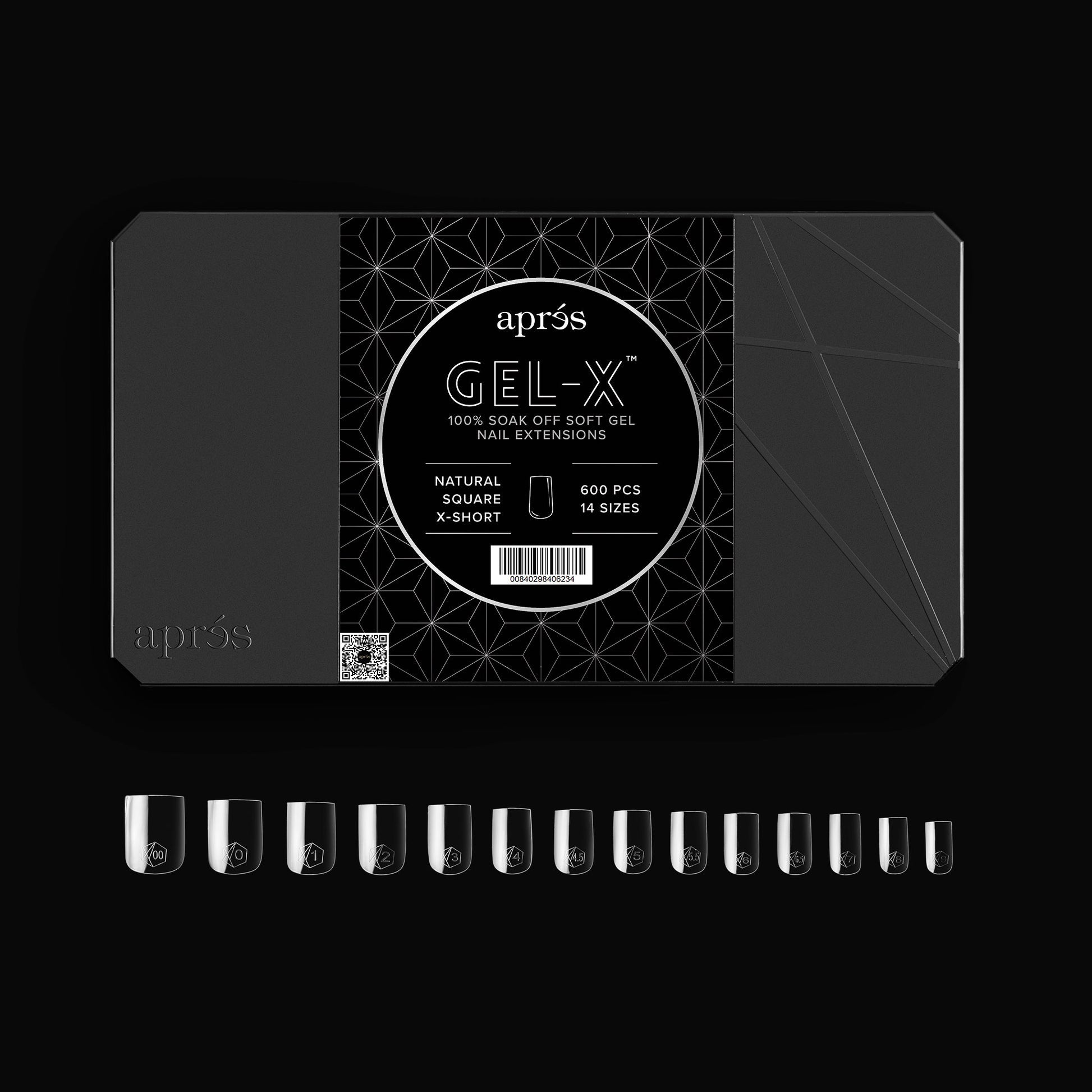 Apres gel-x natural square extra short 2.0 box of tips 14