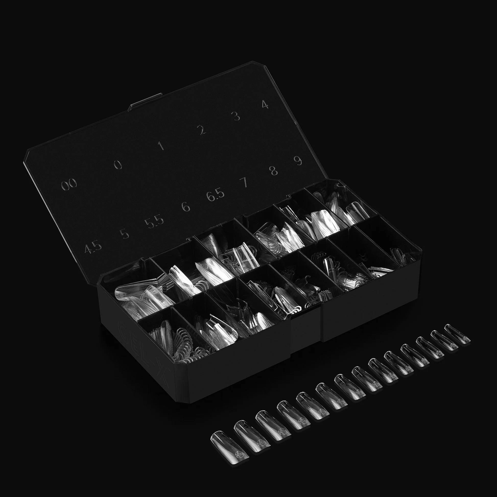 Apres gel-x natural square long 2.0 box of tips 14 sizes