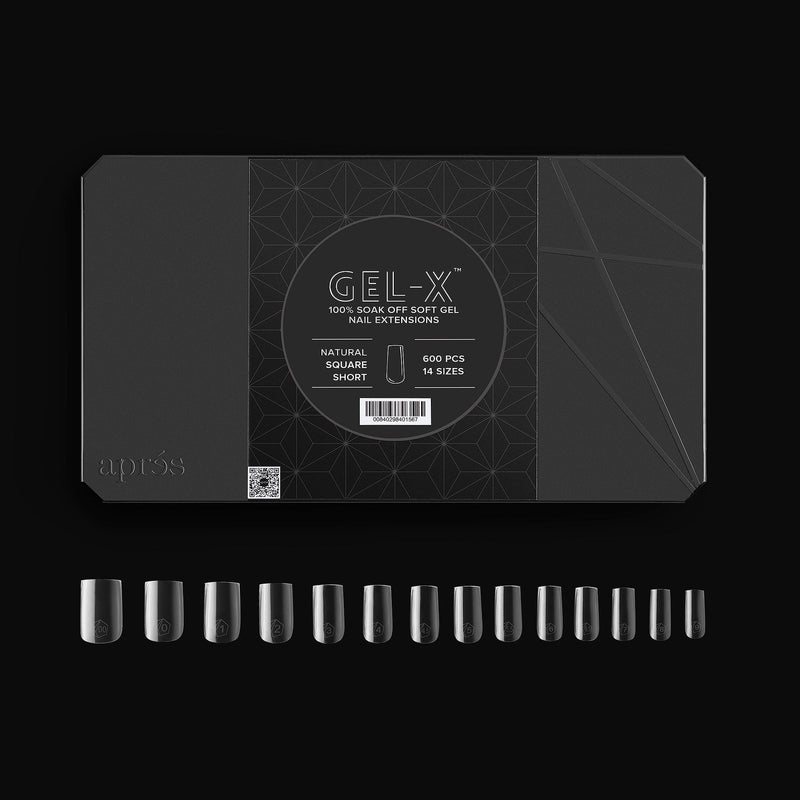 Apres gel-x natural square short 2.0 box of tips 14 sizes