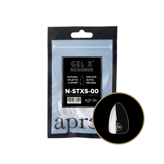 Apres gel-x natural stiletto 2.0 refill bag - extra short