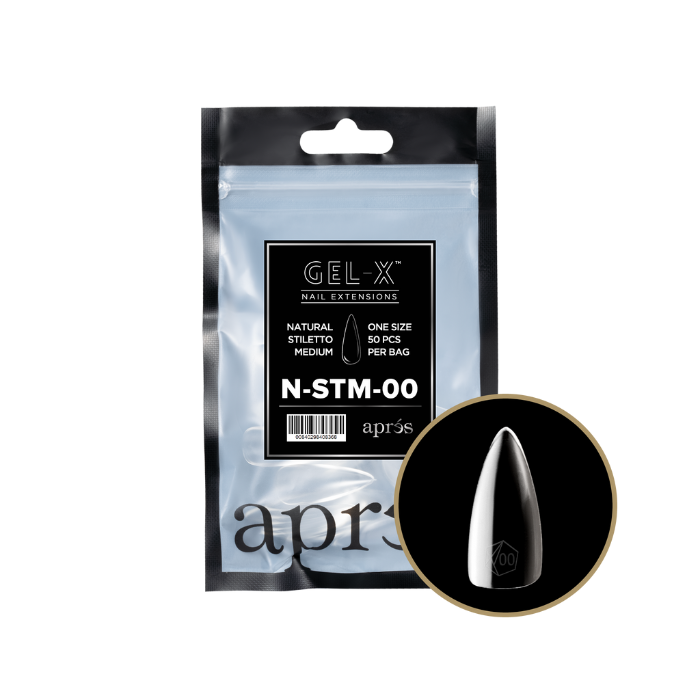 Apres gel-x natural stiletto 2.0 refill bag - medium / 00