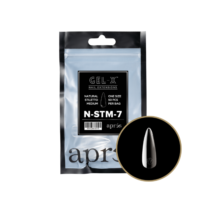 Apres gel-x natural stiletto 2.0 refill bag - medium / 7