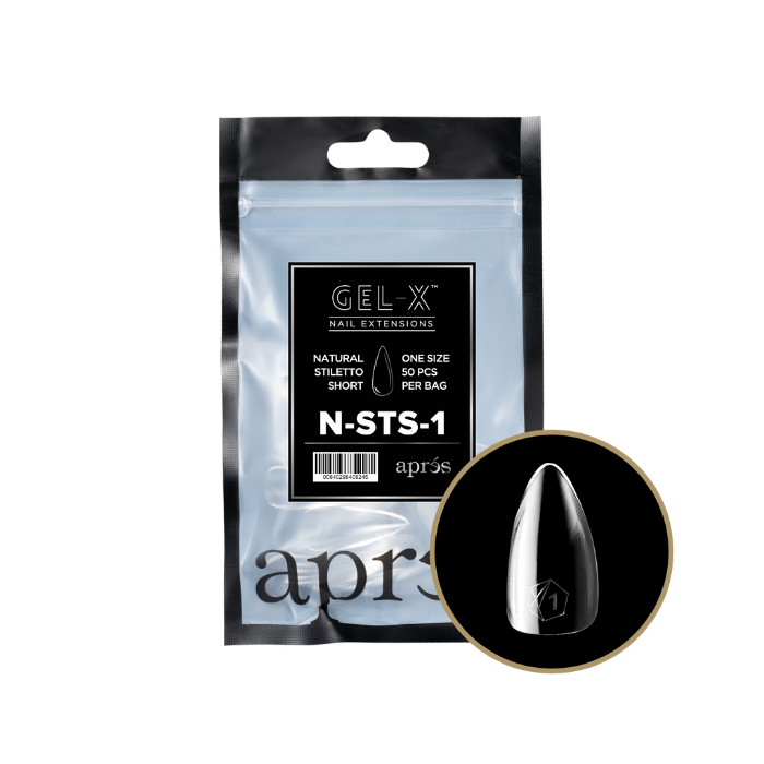 Apres gel-x natural stiletto 2.0 refill bag - short / 1
