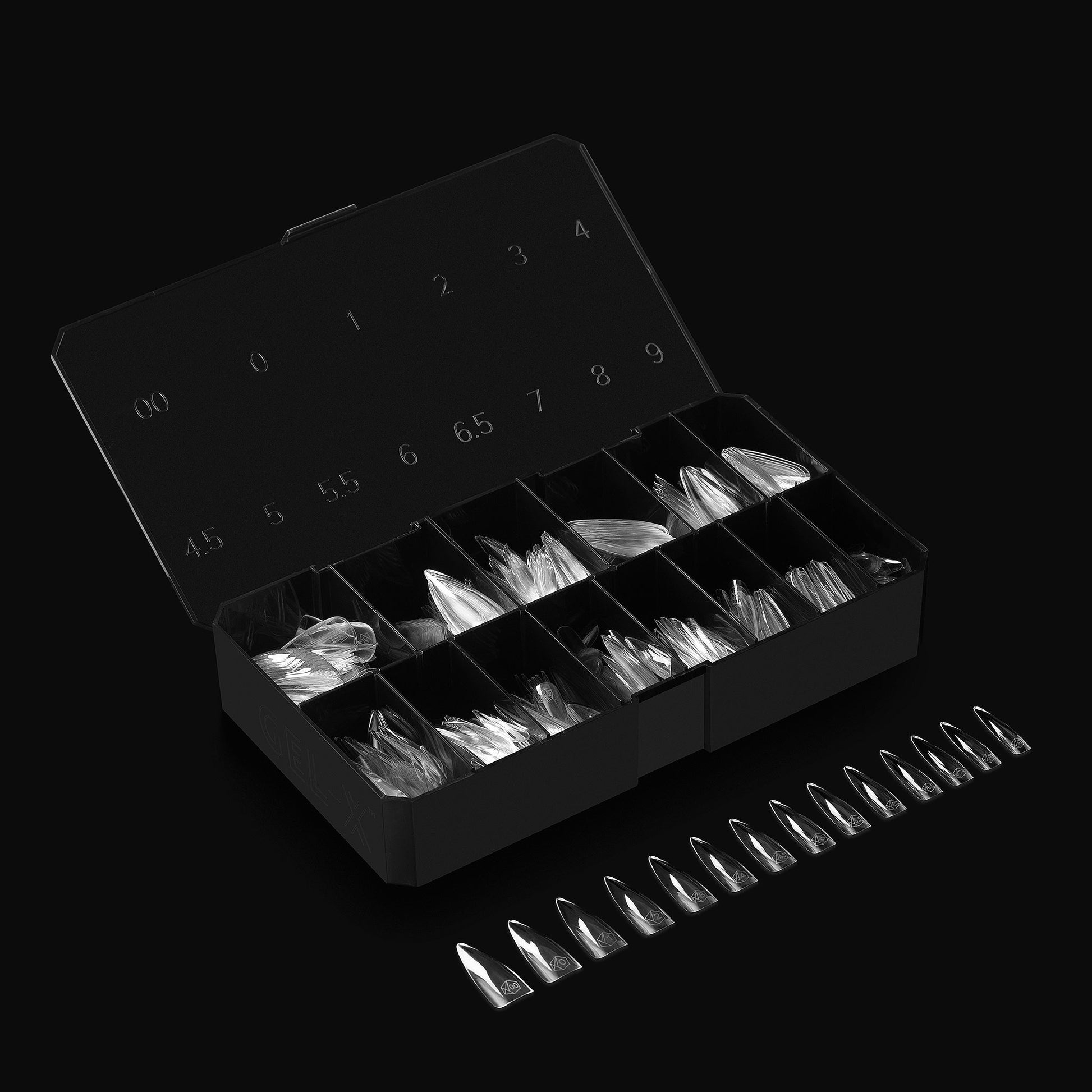 Apres gel-x natural stiletto long 2.0 box of tips 14 sizes