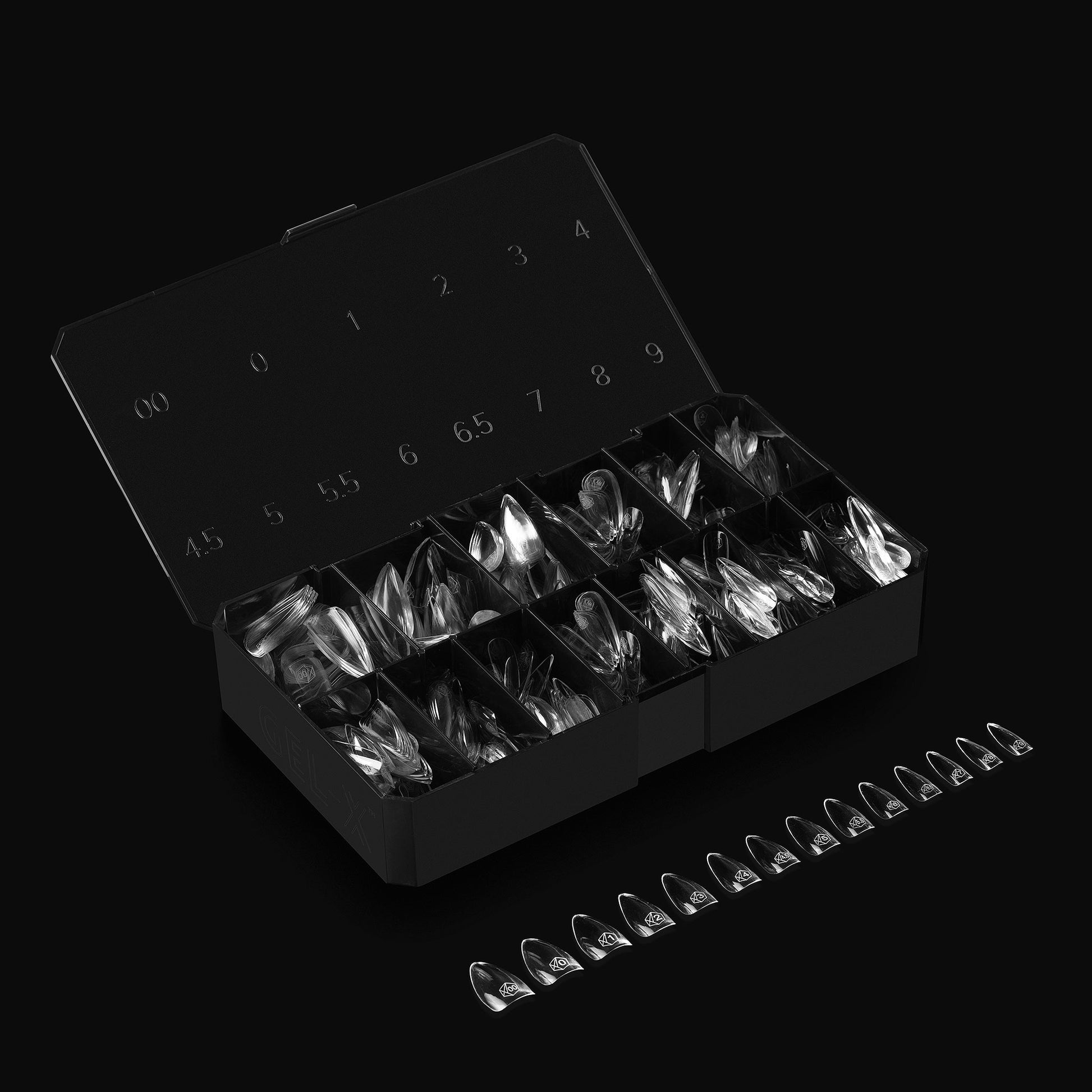 Apres gel-x natural stiletto short 2.0 box of tips 14 sizes