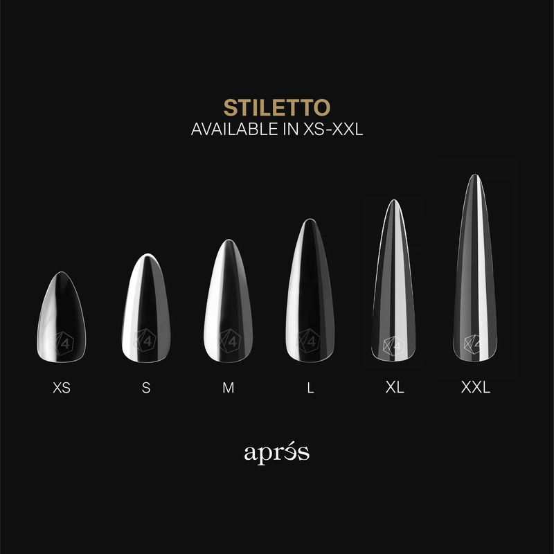 Apres gel-x natural stiletto extra short 2.0 box of tips 14