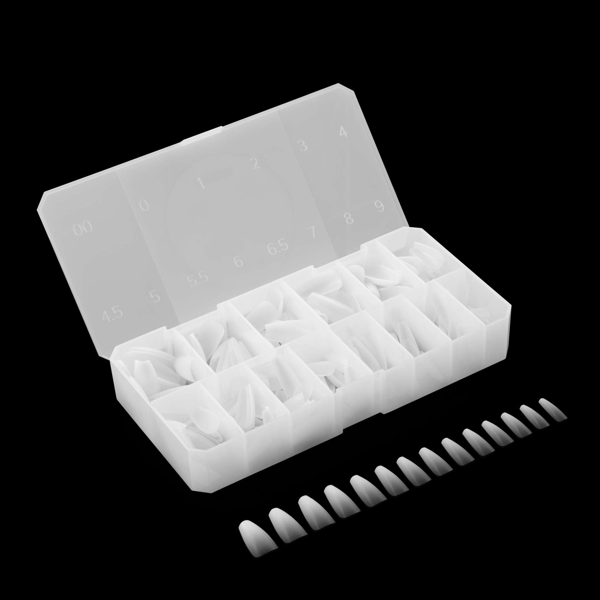 Apres gel-x ombre natural coffin medium 14 sizes - nail