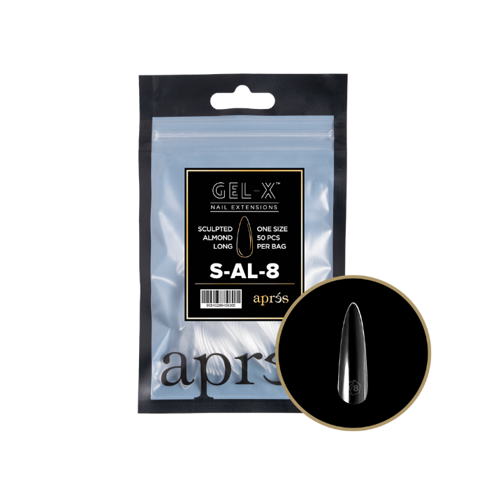 Apres gel-x sculpted almond 2.0 refill bag - long / 8