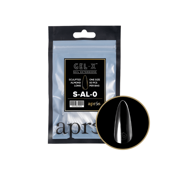 Apres gel-x sculpted almond 2.0 refill bag - long / nail