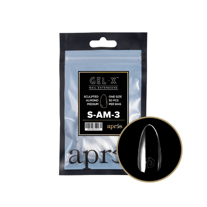 Apres gel-x sculpted almond 2.0 refill bag - medium / 3