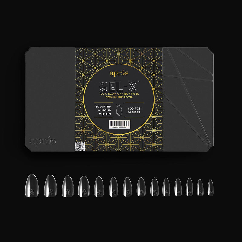 Apres gel-x sculpted almond medium 2.0 box of tips 14 sizes