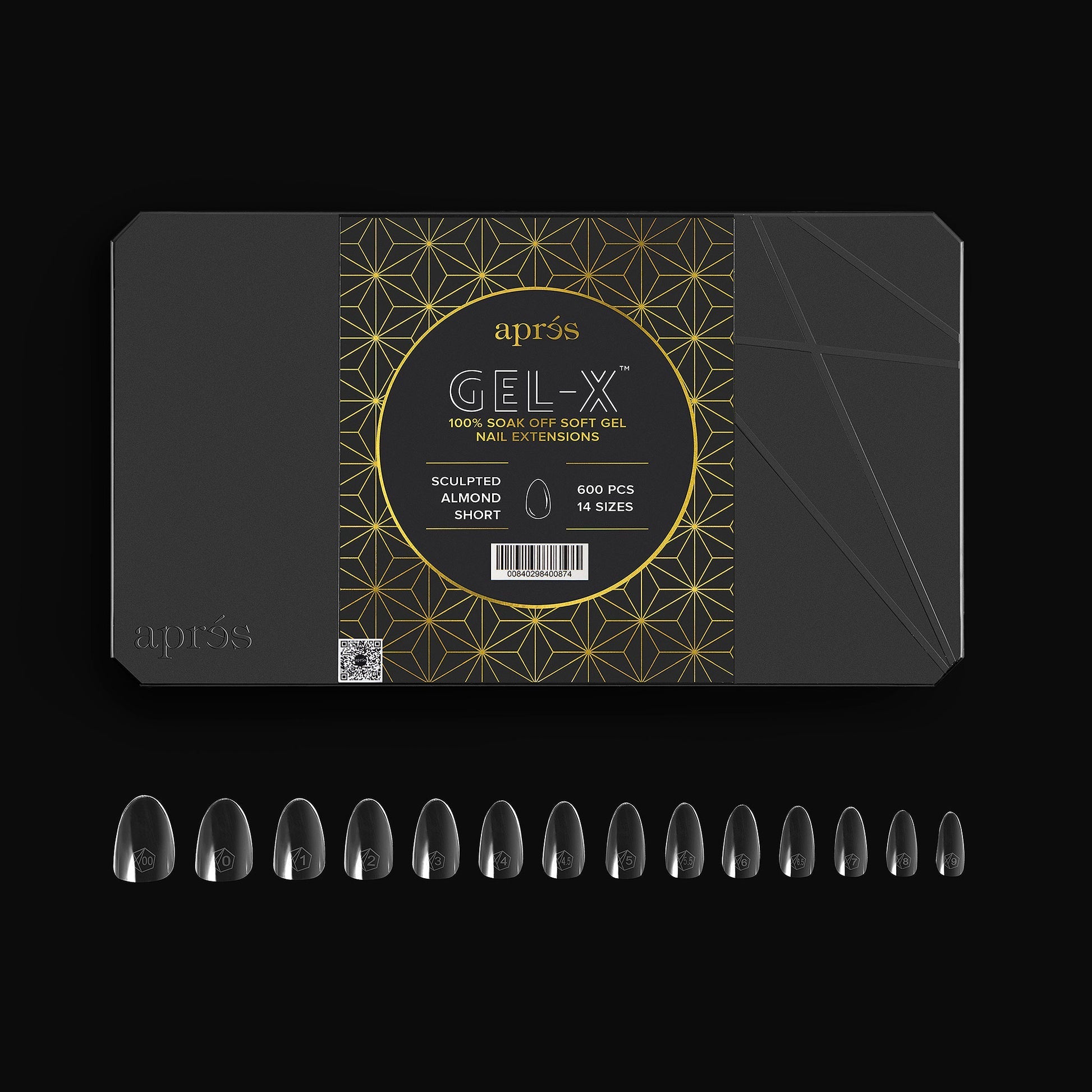 Apres gel-x sculpted almond short 2.0 box of tips 14 sizes