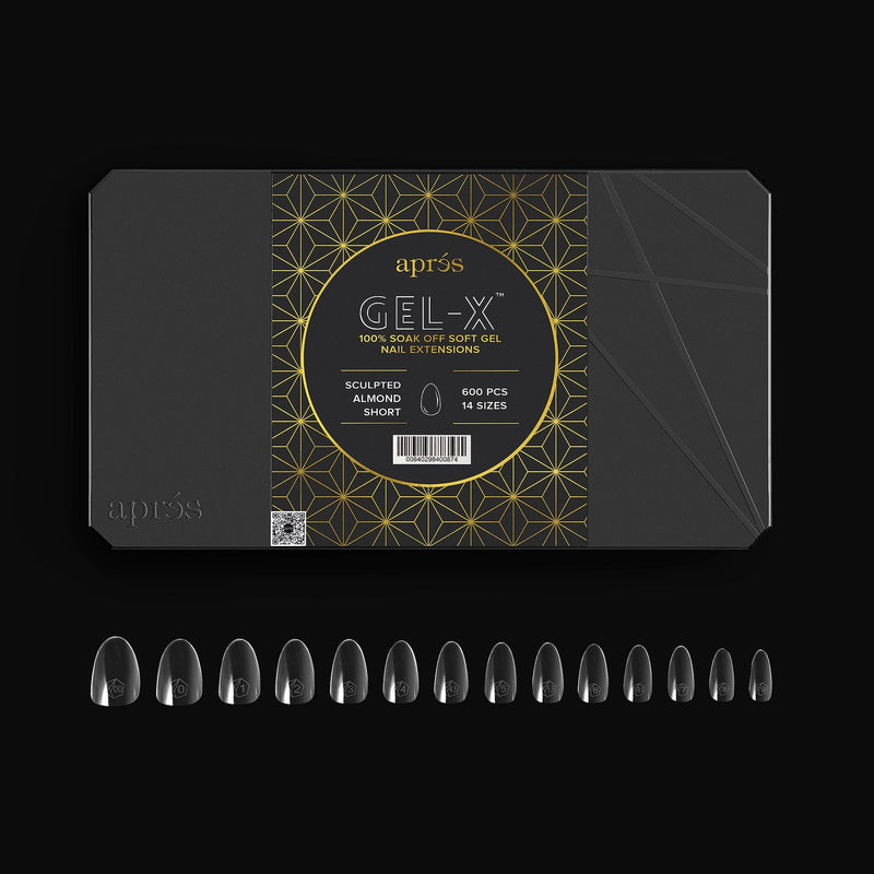 Apres gel-x sculpted almond short 2.0 box of tips 14 sizes